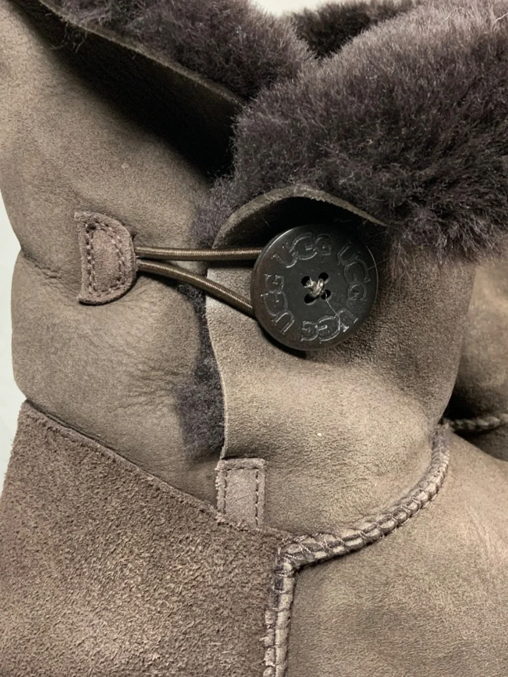 UGG Brown Baily Button Boot - Size 8
